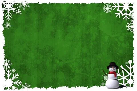 Christmas themed snow flake frame Stock Illustration
