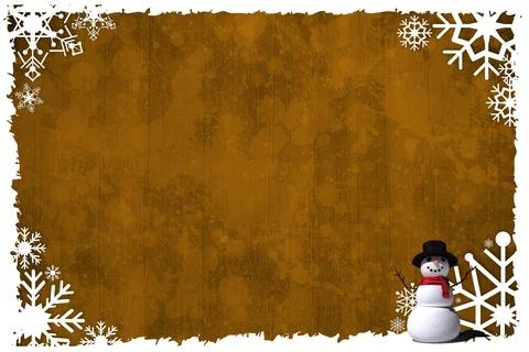 Christmas themed snow flake frame Stock Illustration
