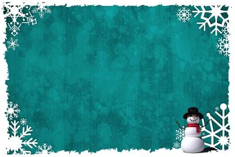 Christmas themed snow flake frame Stock Illustration