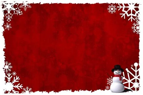Christmas themed snow flake frame Stock Illustration