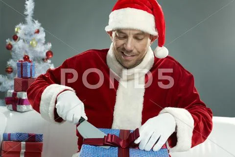 Christmas thief Stock Photos