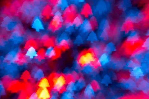 Christmas three bokeh from small light bulb Stock Photos