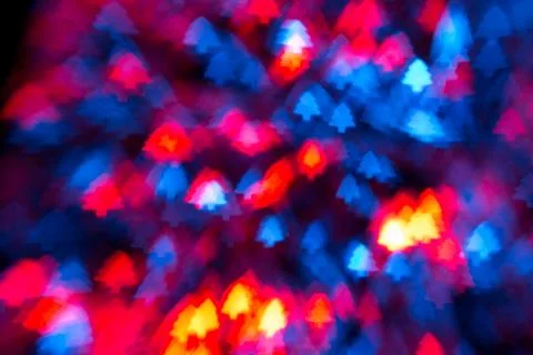 Christmas three bokeh from small light bulb Stock Photos