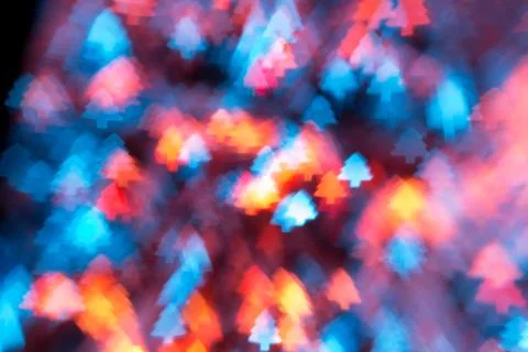 Christmas three bokeh from small light bulb Stock Photos