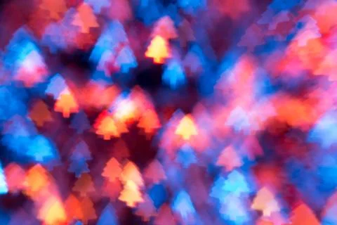 Christmas three bokeh from small light bulb Stock Photos