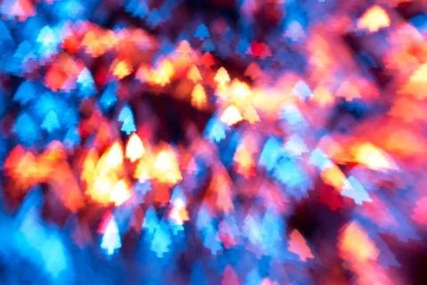 Christmas three bokeh from small light bulb Stock Photos