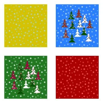 Christmas tileable backgrounds set Stock Illustration