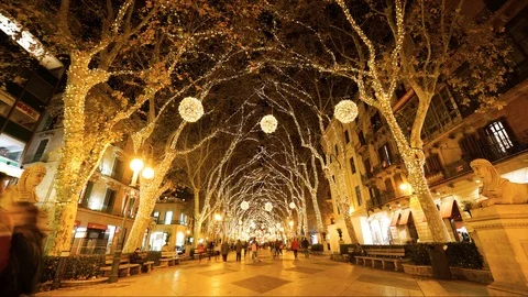 Christmas Time lapse, Bourne Palma Mallorca 스톡 동영상 100261853
