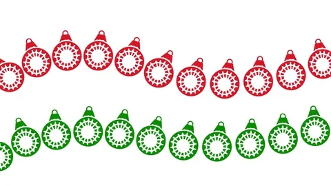 Christmas time stop motion animation. Two strips of red and green christmas Stock Footage 118479515