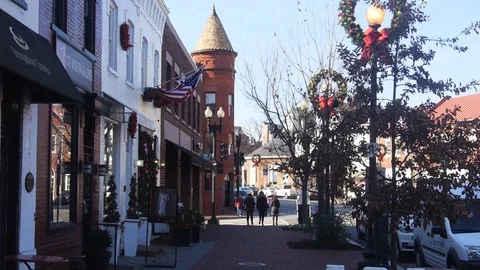 Christmas Time In Street - Static Stock Footage 86673408