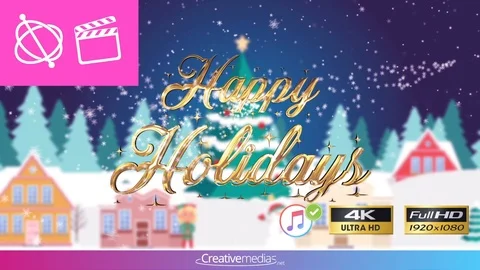 Christmas Title - Apple Motion and Final Cut Pro X Template Stock After Effects