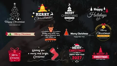 Christmas Titles  After Effects	Stock