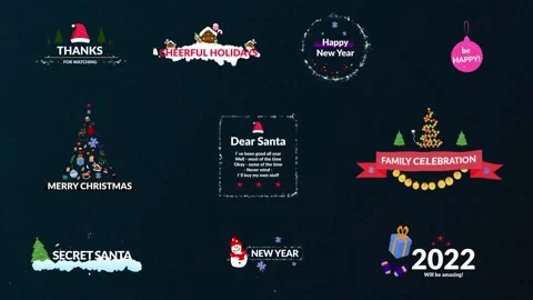 Christmas Titles And Animations for After Effects Stock After Effects