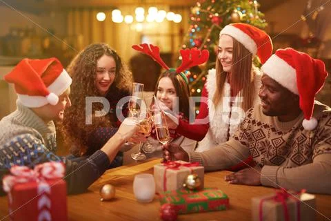 Christmas toast Stock Photos