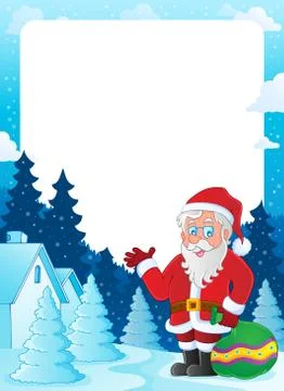 Christmas topic frame - illustration. Stock Illustration
