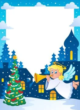Christmas topic frame - illustration. Stock Illustration
