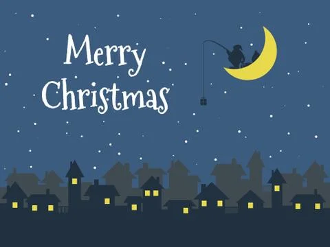 Christmas town Stock Illustration