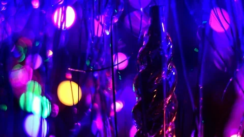 Christmas toy on artificial tree Stock Footage 129638924