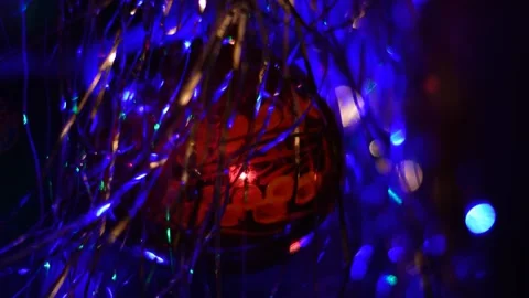Christmas toy on artificial tree Stock Footage 246864683