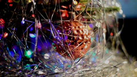 Christmas toy on artificial tree Stock Footage 247061942