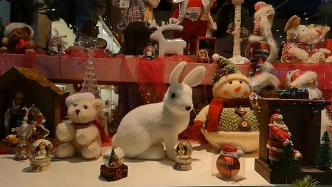 Christmas toy showcase Stock Footage 100845883