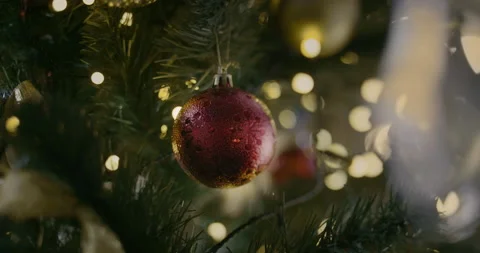 Christmas toy on the tree.Close up Stock Footage 135964507