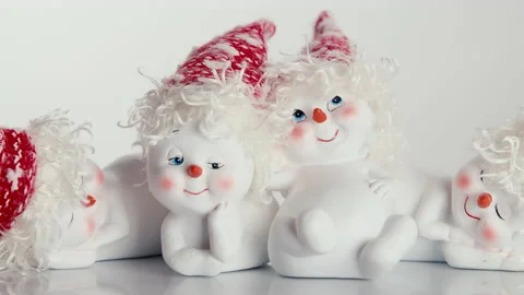 Christmas Toys Stand On The White Stock Footage 164291053