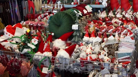 Christmas toys in the store Stock Footage 256390907