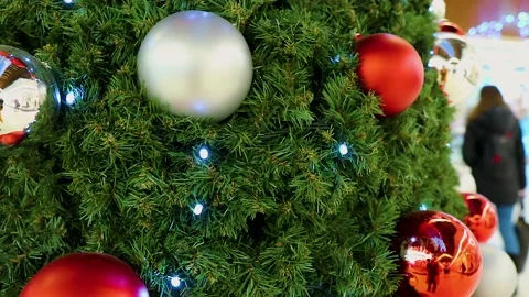 Christmas toys on the tree happy new year 2022 Stock Footage 166312844
