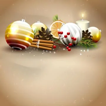 Christmas traditional background Illustrazione stock
