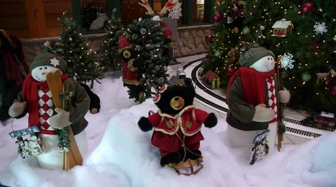 Christmas Train Display 4 Stock Footage 61722505