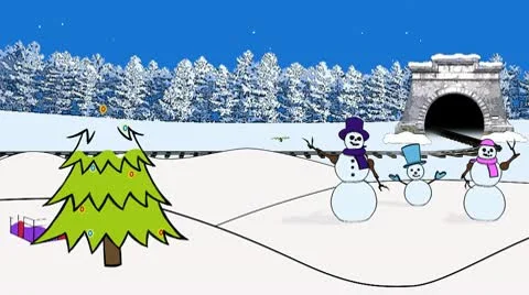 Christmas train Stock Footage 10748784