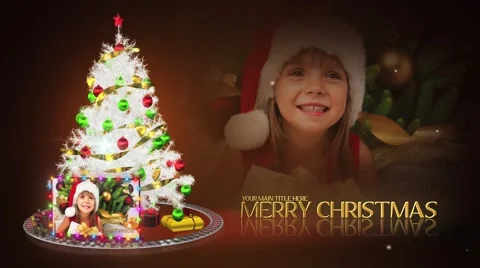 Christmas Train Photo Montage 库存 After Effects