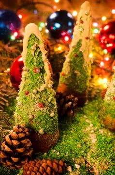 Christmas tre cookie Foto stock
