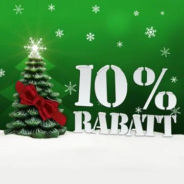 Christmas tree 10% rabatt discount Stock-Illustration