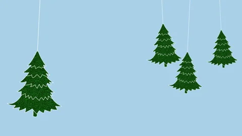 Christmas Tree 2d animation with alpha matte Stock Footage 337700410