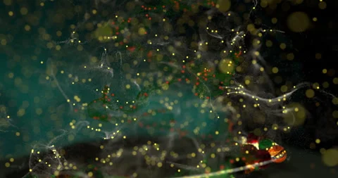 Christmas Tree in Abstract Light Particles Stock Footage 278086832