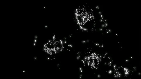 Christmas Tree In Abstract Performance Stock Footage 83273271