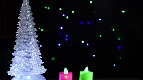 Christmas tree and candles Stock Footage 162717952