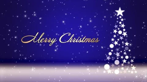 Christmas tree and colored background with glitter and Christmas lettering Stock Illustration