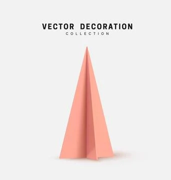 Christmas tree and conical pine. Xmas decoration isolated 3d object. イラスト素材