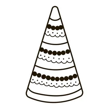 Christmas tree and decorations in hand drawn style Stock Illustration