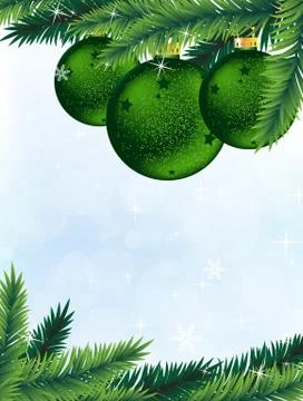 Christmas tree and decorations Stock Illustration