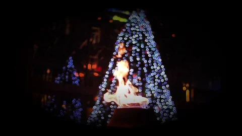 Christmas tree and fire Stock Footage 84046252