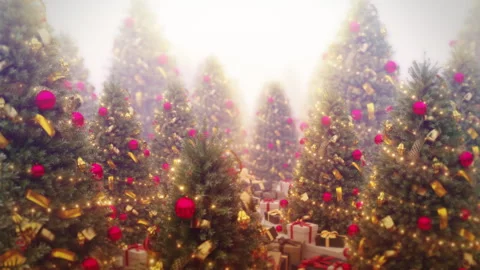 Christmas Tree and Gift Box Loop Background Stock Footage 320674601