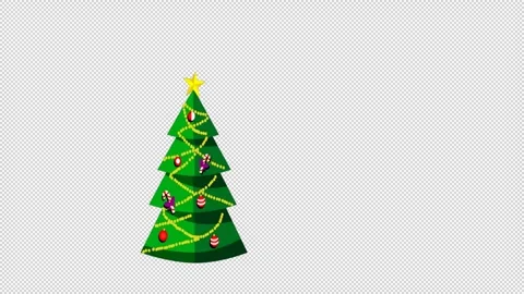 Christmas Tree and Gift Boxes - Alpha Stock Footage 256953696