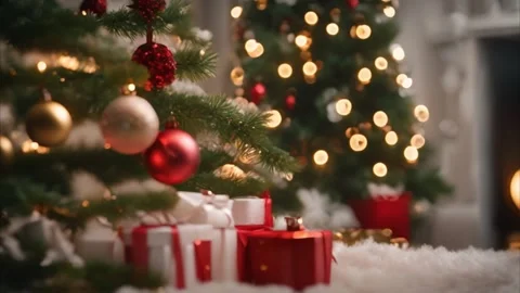 Christmas Tree and Presents Vídeos de archivo 293314494