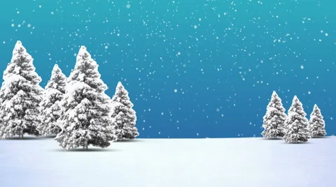 Christmas Tree and Snow Stock Footage 44526867