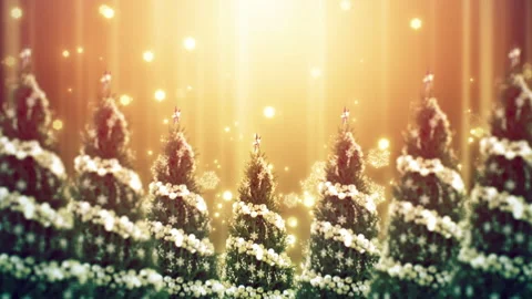 Christmas Tree and Snowflake Fall Background Seamless Loop Stock Footage 223101531