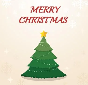 Christmas tree and space for text background Stock Illustration